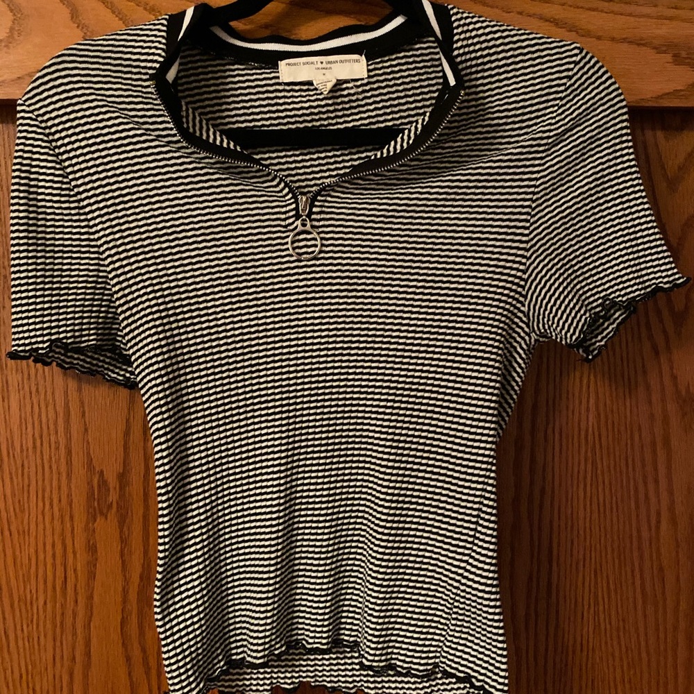 Urban Outfitters Black & White Striped Top